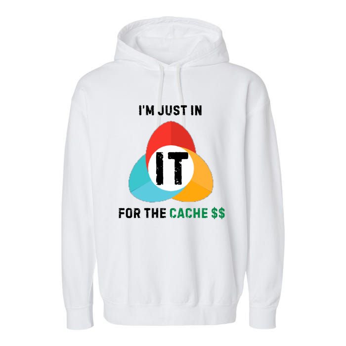 In It For The Cache$$ Garment-Dyed Fleece Hoodie