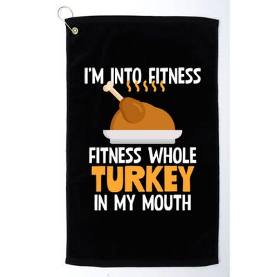 IM Into Fitness Whole Turkey In My Mouth Thanksgiving Gift Platinum Collection Golf Towel