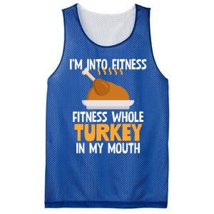 IM Into Fitness Whole Turkey In My Mouth Thanksgiving Gift Mesh Reversible Basketball Jersey Tank