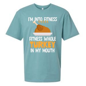 IM Into Fitness Whole Turkey In My Mouth Thanksgiving Gift Sueded Cloud Jersey T-Shirt