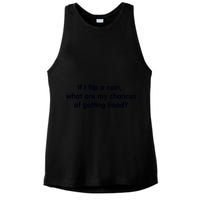 If I Flip A Coin What Are My Chances Of Getting Head? Quote Ladies PosiCharge Tri-Blend Wicking Tank