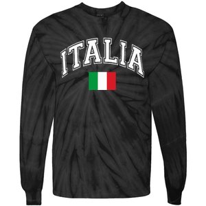 Italy Italian Flag Italia Tie-Dye Long Sleeve Shirt