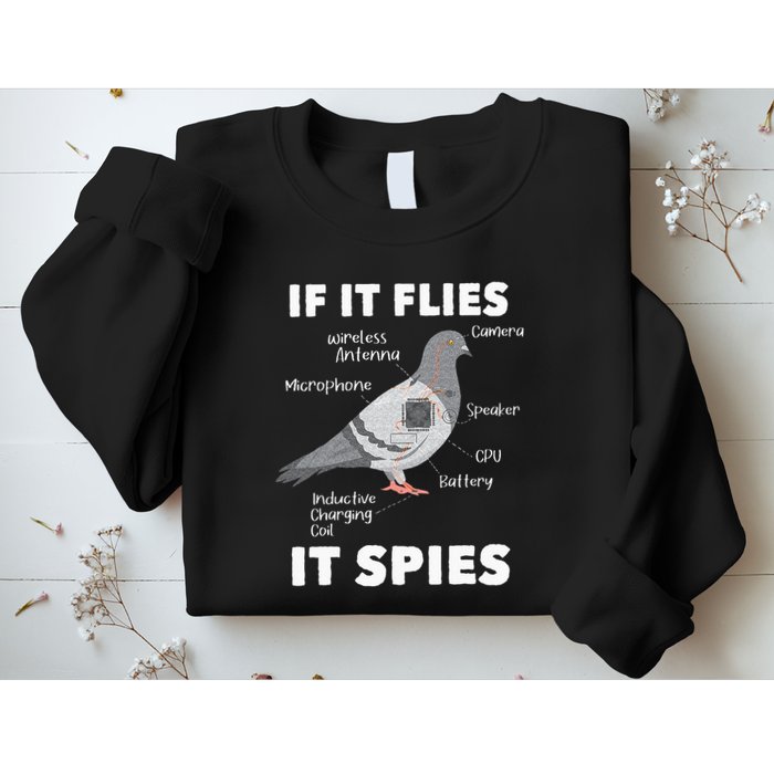If It Flies It Spies Pigeon Whisperer Birdwatching Sweatshirt