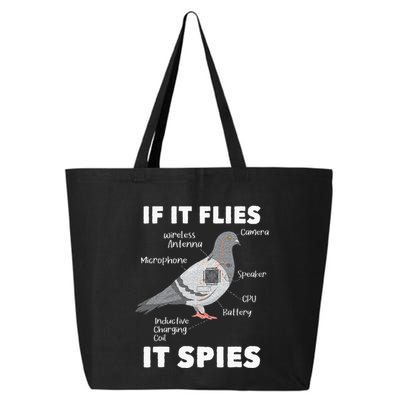 If It Flies It Spies Pigeon Whisperer Birdwatching 25L Jumbo Tote