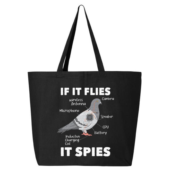 If It Flies It Spies Pigeon Whisperer Birdwatching 25L Jumbo Tote
