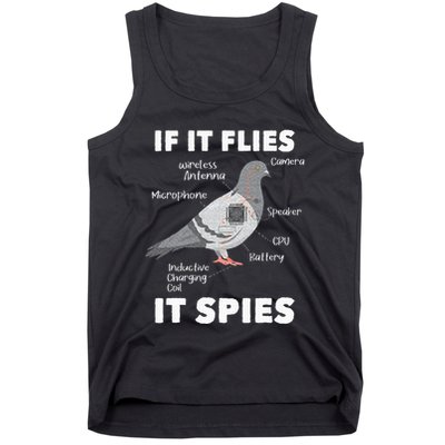If It Flies It Spies Pigeon Whisperer Birdwatching Tank Top