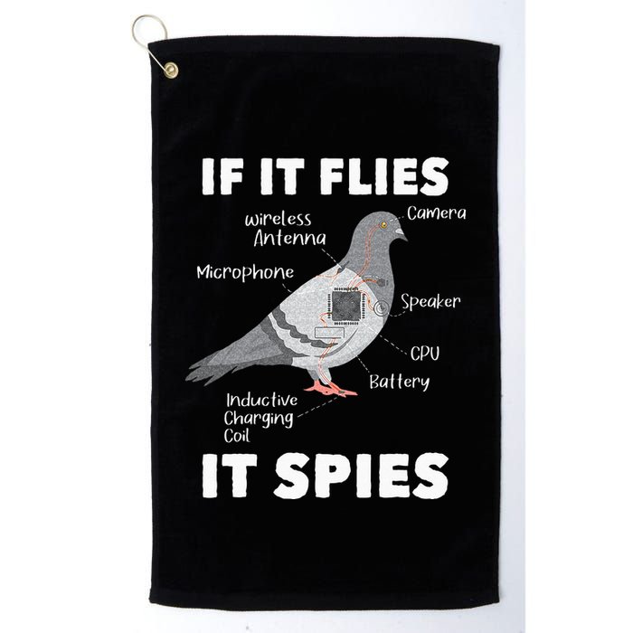 If It Flies It Spies Pigeon Whisperer Birdwatching Golf Towel