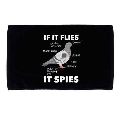 If It Flies It Spies Pigeon Whisperer Birdwatching Microfiber Hand Towel