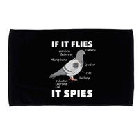 If It Flies It Spies Pigeon Whisperer Birdwatching Microfiber Hand Towel