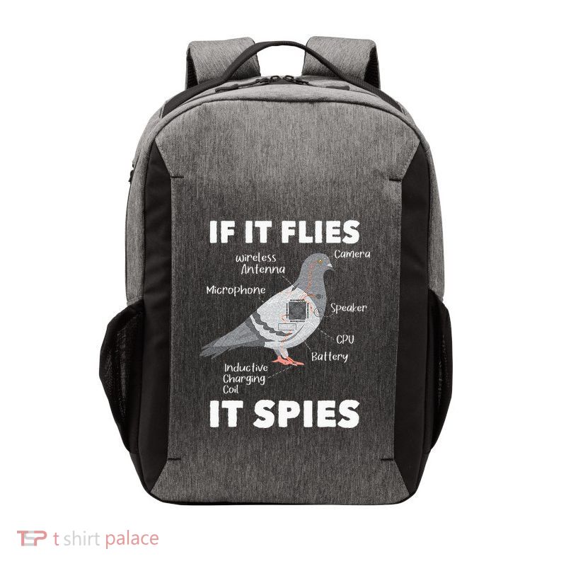 If It Flies It Spies Pigeon Whisperer Birdwatching Vector Backpack
