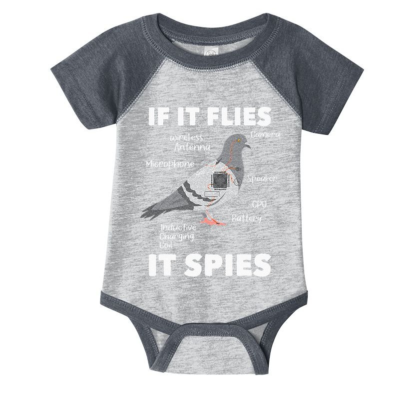 If It Flies It Spies Pigeon Whisperer Birdwatching Infant Baby Jersey Bodysuit