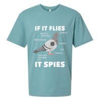 If It Flies It Spies Pigeon Whisperer Birdwatching Sueded Cloud Jersey T-Shirt