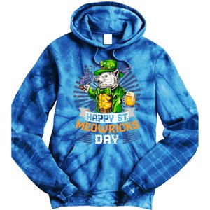 Irish Ing Funny St Patricks Day Cat Costume Funny Gift Tie Dye Hoodie