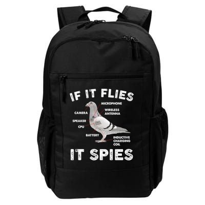 If It Flies It Spies Pigeon Anatomy Bird Funny Backpack