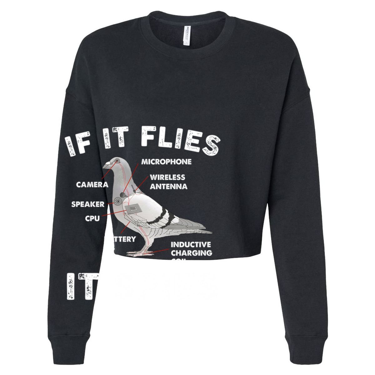If It Flies It Spies Pigeon Anatomy Bird Funny 15oz Campfire Ceramic Mug