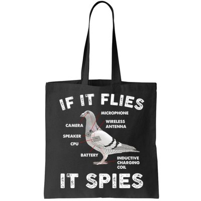 If It Flies It Spies Pigeon Anatomy Bird Funny Bag