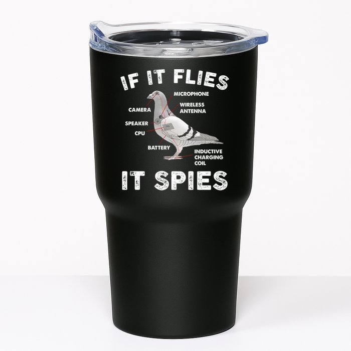 If It Flies It Spies Pigeon Anatomy Bird Funny Tumbler