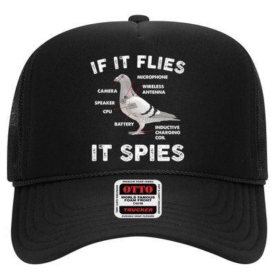 If It Flies It Spies Pigeon Anatomy Bird Funny Trucker Hat
