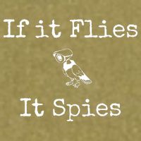 If It Flies It Spies Funny Bird Spy Garment-Dyed Women's Muscle Tee