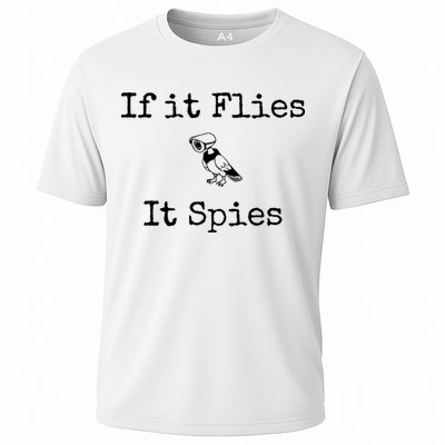 If It Flies It Spies Funny Bird Spy Performance Shirt
