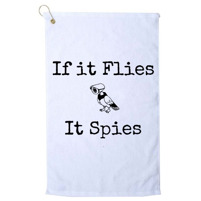 If It Flies It Spies Funny Bird Spy Golf Towel