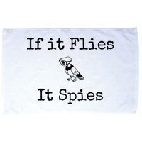 If It Flies It Spies Funny Bird Spy Microfiber Hand Towel