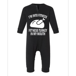 IM Into Fitness Funny Turkey Holiday Infant Fleece One Piece