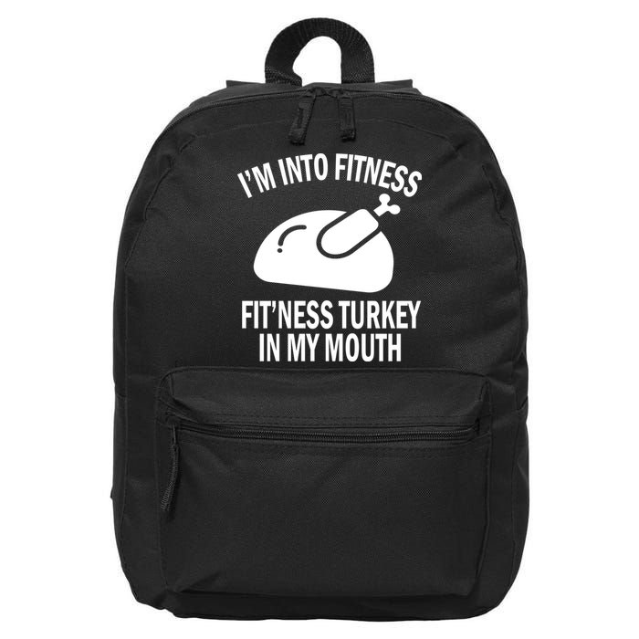 IM Into Fitness Funny Turkey Holiday 16 in Basic Backpack