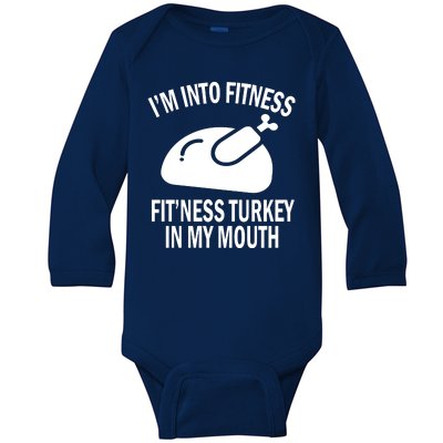 IM Into Fitness Funny Turkey Holiday Baby Long Sleeve Bodysuit