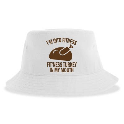 IM Into Fitness Funny Turkey Holiday Sustainable Bucket Hat