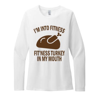 IM Into Fitness Funny Turkey Holiday Womens CVC Long Sleeve Shirt