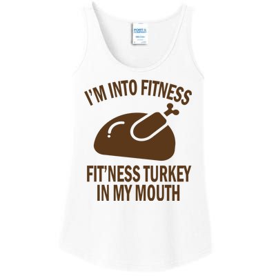 IM Into Fitness Funny Turkey Holiday Ladies Essential Tank