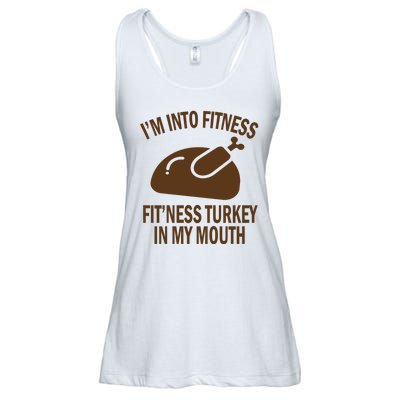 IM Into Fitness Funny Turkey Holiday Ladies Essential Flowy Tank