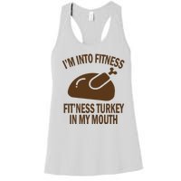 IM Into Fitness Funny Turkey Holiday Women's Racerback Tank