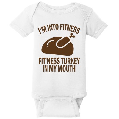 IM Into Fitness Funny Turkey Holiday Baby Bodysuit