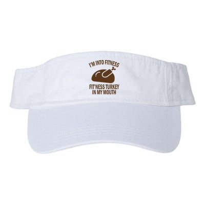 IM Into Fitness Funny Turkey Holiday Valucap Bio-Washed Visor