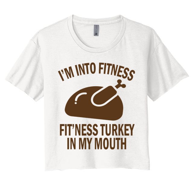 IM Into Fitness Funny Turkey Holiday Crop Top