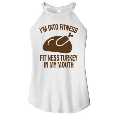 IM Into Fitness Funny Turkey Holiday Women's Perfect Tri Rocker Tank