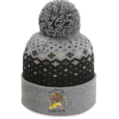 In It For The Long Run Floral The Baniff Cuffed Pom Beanie