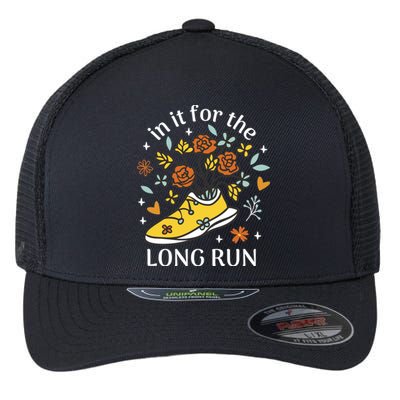 In It For The Long Run Floral Flexfit Unipanel Trucker Cap