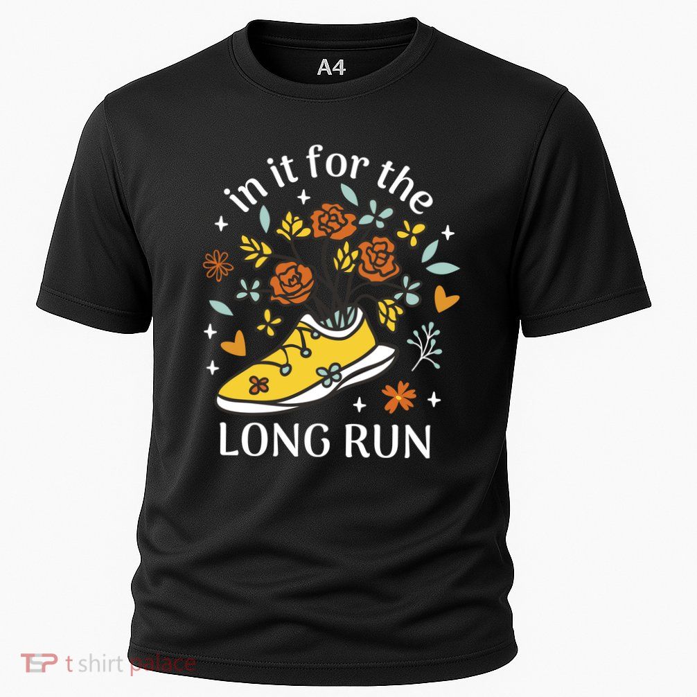 In It For The Long Run Floral Cooling Performance Crew T-Shirt