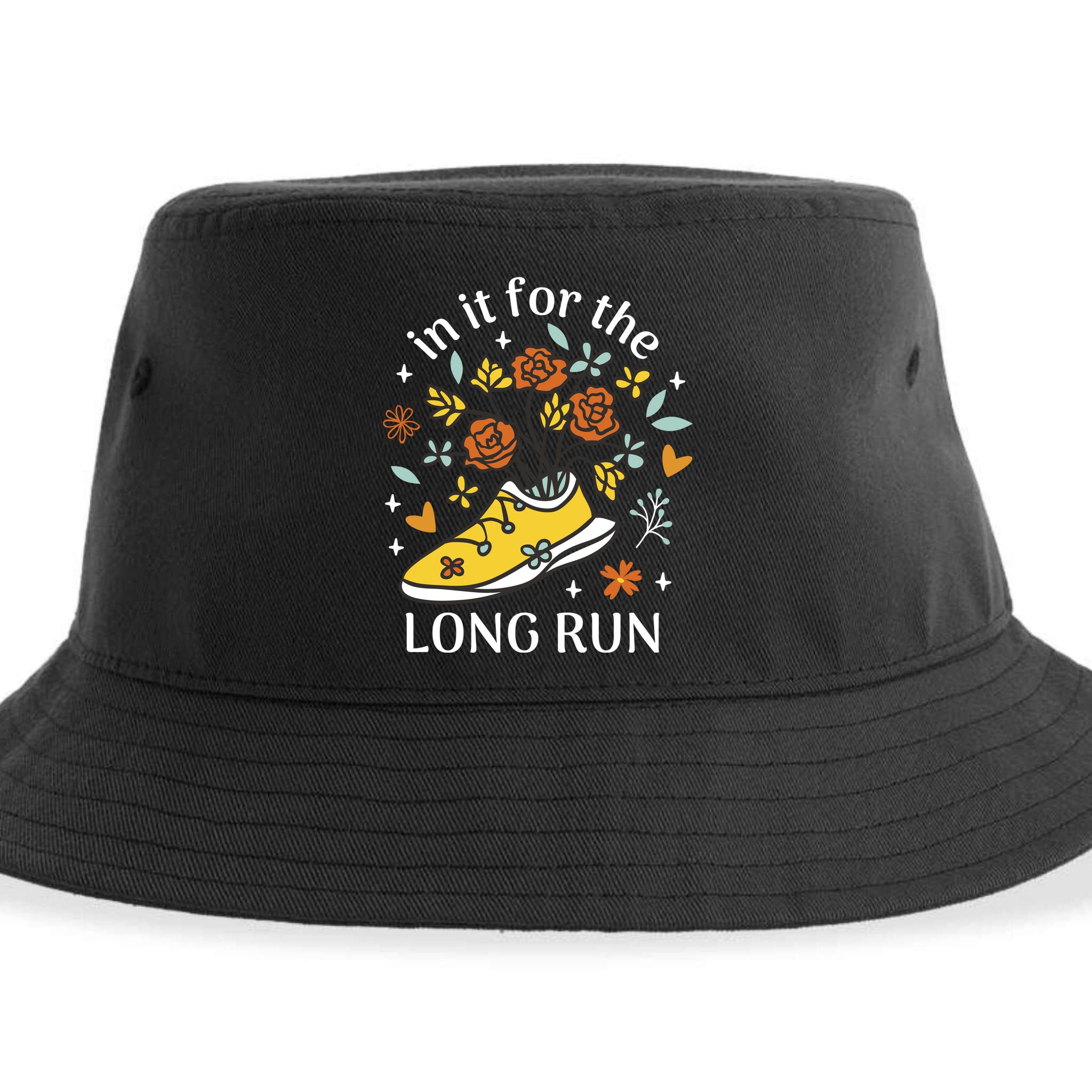 In It For The Long Run Floral Sustainable Bucket Hat