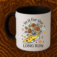 In It For The Long Run Floral Mug