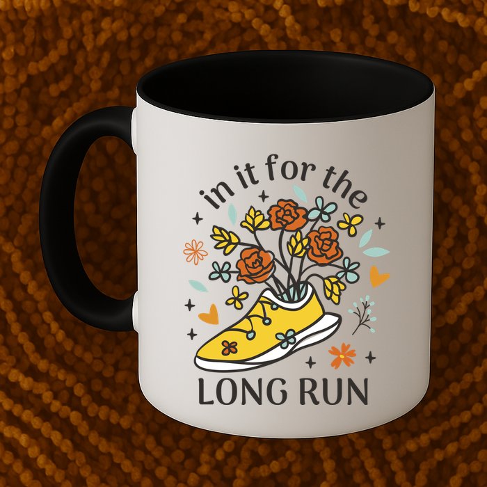 In It For The Long Run Floral Mug