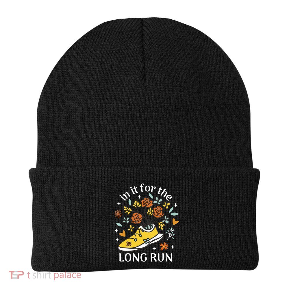 In It For The Long Run Floral Beanie