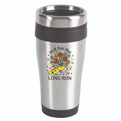 In It For The Long Run Floral 16oz Travel Tumbler