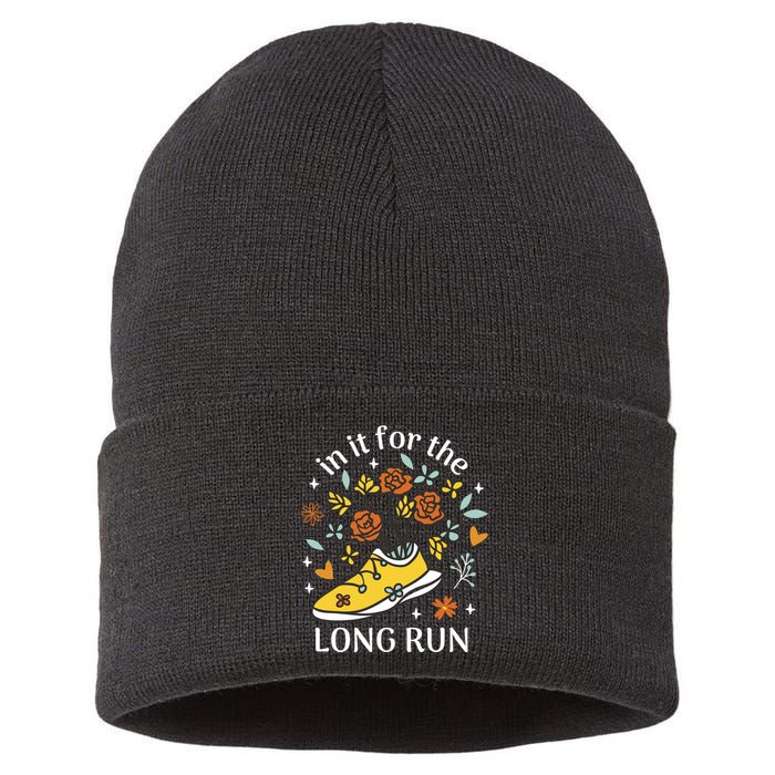 In It For The Long Run Floral Sustainable Knit Beanie