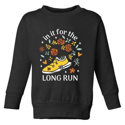 In It For The Long Run Floral Toddler Sweatshirt