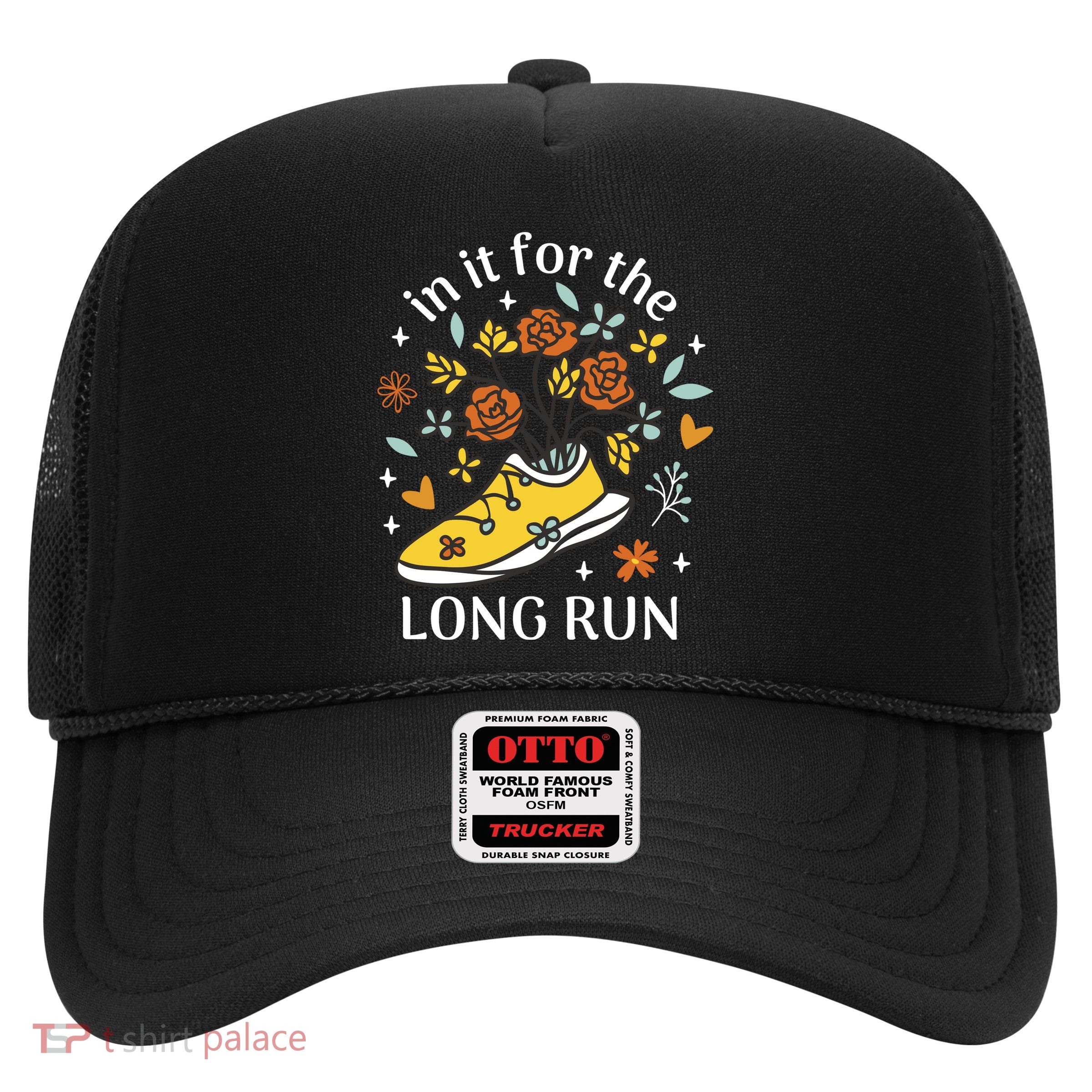 In It For The Long Run Floral Trucker Hat