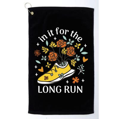 In It For The Long Run Floral Golf Towel